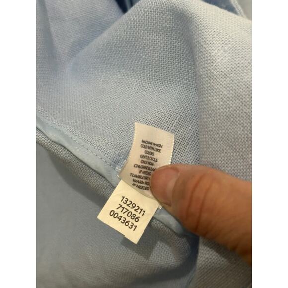 J. Jill Women's Blue Stretch Twill Linen Trench Coat Size Medium - Picture 4 of 5